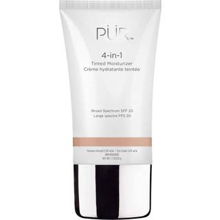 PR 4 -i -1 tonet fugtighedscreme med SPF 20 - Hydrating Face Moisturizer Primer & Foundation med Shea Butter Aloe Vera & Vitamin B3 - Vegansk ven