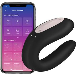 Satisfyer Double Joy Couples Vibrator Black