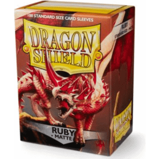 Dragon Shield - Matte Ruby Sleeves - Standard Sleeves (100 stk) - Plastiklommer