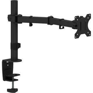 NÖRDIC Monitor bord holder en skærm med justerbar arm drejes og vippes, stål, sort, monitorholder