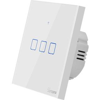 Trådløs Kontaktknap WiFi Sonoff T0 EU TX (3-kanaler) - Hvid