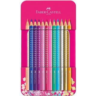 Faber-Castell, Sparkle Farveblyanter, 12 stk 12 glitrende farveblyanter Kommer i fin tindåse Produceret af træ fra bæredygtigt skovbrug.
