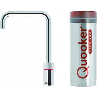 Quooker Nordic Square Single Tap med Pro3 beholder - rustfri stål