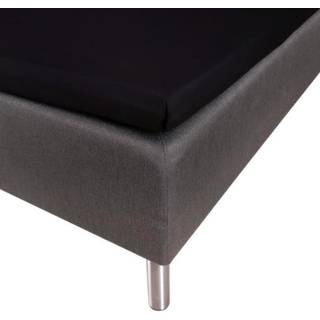 Kuvertlagen 90x210 cm - Sort - 100% Bomuldssatin - Lagen til topmadras