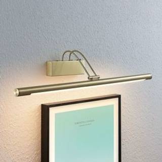 LED-gallerilampe Mailine med kontakt, messing