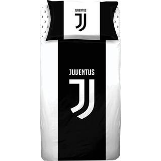 Sengetøj 140x200 cm - Juventus fodbold sengetøj - 2 i 1 sengesæt - 100% bomuld