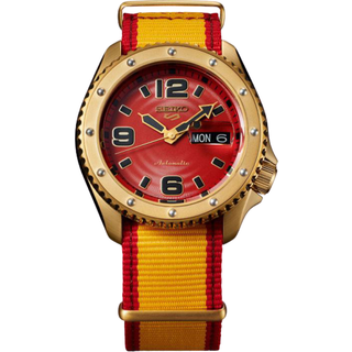 Seiko 5 Sports Street Fighter Zangief Automatic Red Dial Nylon Strap Men's Watch SRPF24K1