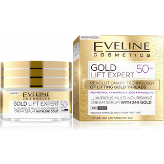 Eveline Cosmetics Gold Lift Expert Dag- og natcreme mod rynker 50+ 50 ml - 50 ml