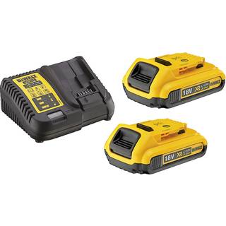 DeWALT 18V XR sæt med 2 x 2Ah batterier (DCB115D2-QW)