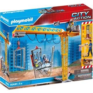 Playmobil City Action - Fjernstyret byggekran med byggedele