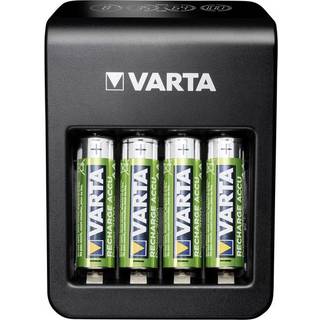 Varta LCD oplader til AA/AAA/9V inkl. 4 AA 2100mAh genopladelige batterier (På lager i varehus)