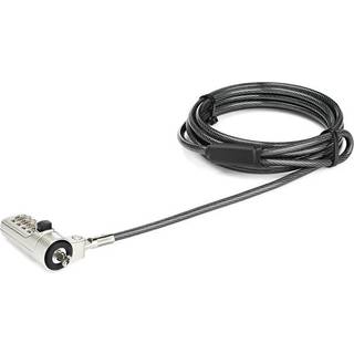 StarTech.com LTLOCKNBL kabellås Sort, Sølv 2,043 m