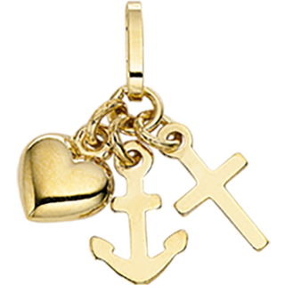 Tro Håb Kærlighed 8 Karat Guld Charm fra Scrouples