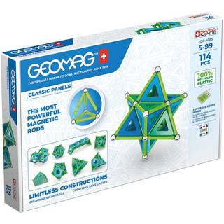 Geomag Magnetic Rods Classic 114 stykker - kreativ byggeleg med magnetiske paneler