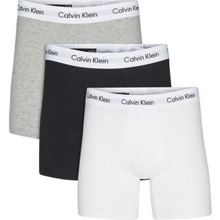 Calvin Klein 3-Pack Cotton Stretch Long Leg Boxer Briefs - Black