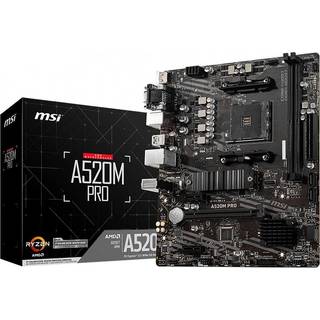MSI A520M PRO Bundkort - AMD A520 - AMD AM4 socket - DDR4 RAM - Micro-ATX