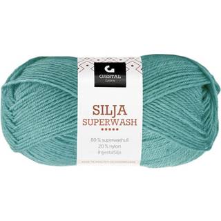 Gjestal Silja Superwash 367 Blågrøn Indhold: 80% superwash uld, 20% nylon Vægt/Længde: 50 g = ca. 150 meter Anbefalede pinde: 3.00 mm Strikkefasthed: 10 cm = 26 m Vask: Uldvask 40ºC / Brug ikke skyllemiddel / Tåler ikke tørretumbler / Tørres fladt.