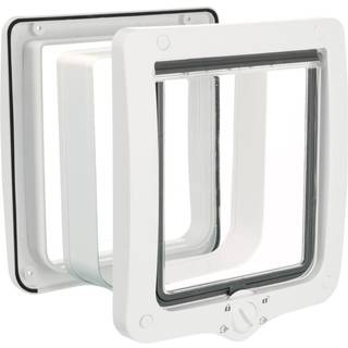 Trixie 4-Way cat flap XXL with tunnel 24 × 28 cm grey