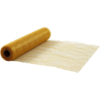 Elegant Guld Bordløber 30 cm x 10 m - Polyester