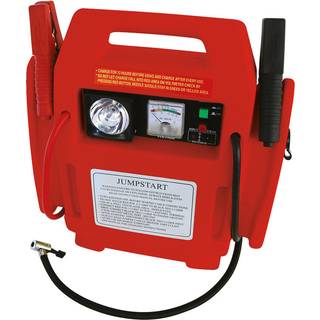 Jumpstarter Med Kompressor 12V / 17Ah - 400A Peak - Voltmeter & Arbejdslygte   - Hurtig levering
