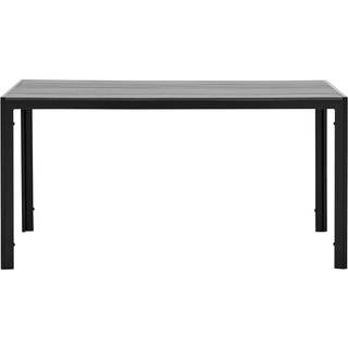 Noah havebord, sort/grå, 150x90 cm
