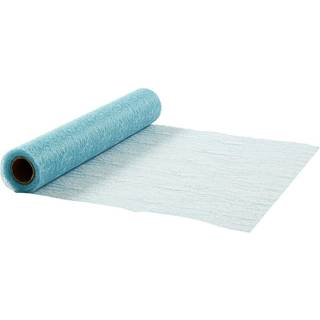 Elegant Turkis Bordløber 30 cm x 10 m i Polyester