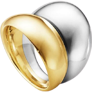 CURVE ring (str. 59), Georg Jensen, Sterlingsølv / 18 kt. guld