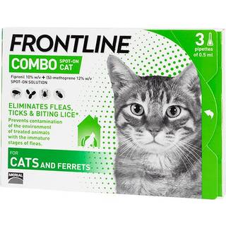 Frontline Combo Vet. til katte 50 + 60 mg/ml 1,5 ml Spot-on, opløsning