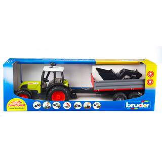 Bruder Claas Nectis 267 F with frontloader and tipping trailer