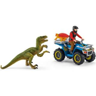 Schleich, Flugt på ATV fra velociraptor [Levering: 1-2 dage]