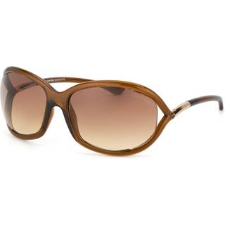 TOM FORD Kvinde FT0008 JENNIFER 48F Solbriller Injiceret Brun Brun Geometrisk Normal Skygge