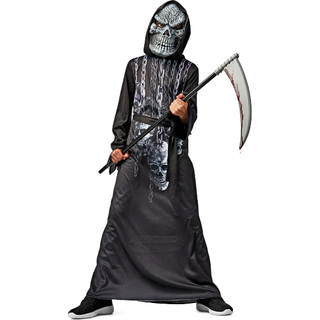 Halloween uhyggeligt skelet kostume str. 164