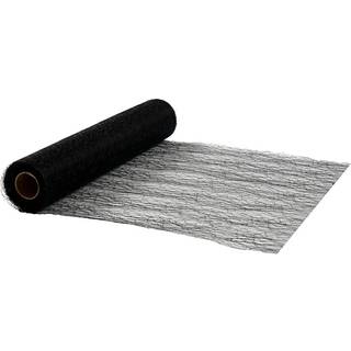 Elegant Sort Bordløber 30 cm x 10 m - 100% Polyester