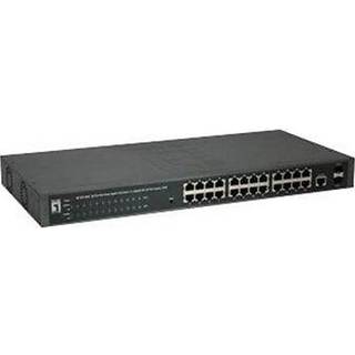 LevelOne Switch 24x GE GEP-2652 2xGSFP 37