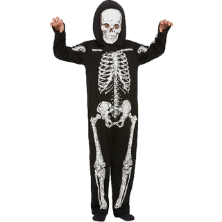 Halloween skelet kostume str. 140