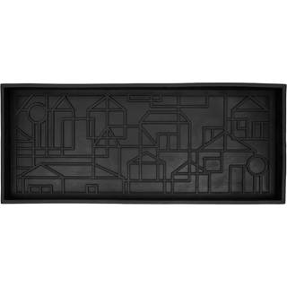 Dixie Rubber Boot Tray Doormat 85x36 Cm City - Dørmåtter Gummi Sort - 37436