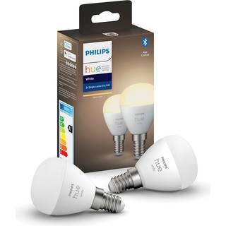 Philips Hue Luster Smart LED-pære E14 470 lm - 2-pak