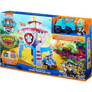 PAW Patrol Dino Rescue HQ - legesæt med hvalp, køretøj og en overraskelses-dinosaur