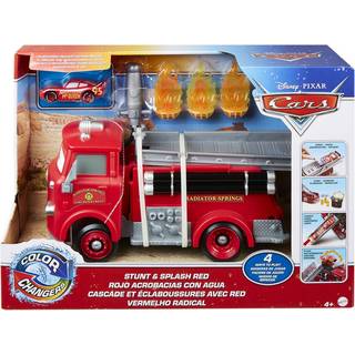 Disney Cars Stunt and Splash Red brandbil - med farveskiftende Lynet McQueen
