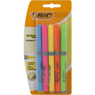 BIC overstregningspen Brite Liner Grip gul