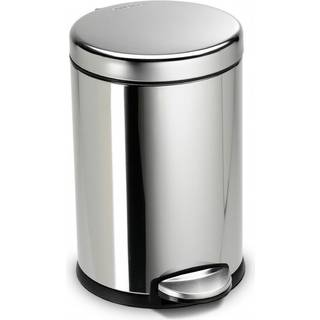 Simplehuman 4,5L rund pedalspand, poleret stål