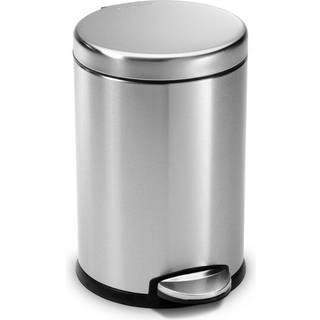 Simplehuman 4,5L rund pedalspand, børstet stål