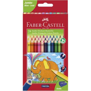 Faber Castell Jumbo Triangular colour pencils wallet of 24