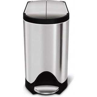 Pedal skraldespand, 10 L, rustfrit stål - simplehuman