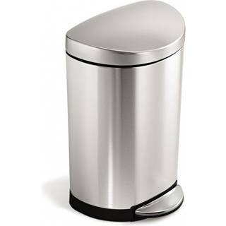 Simplehuman Halvrund pedalspand 10 L Brushed Steel