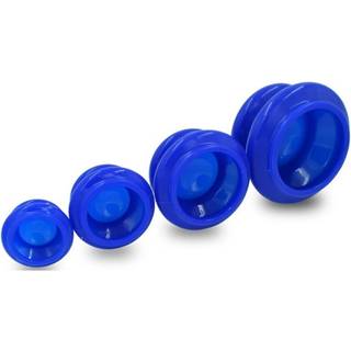 Cupping sæt massage silikone blå 4x