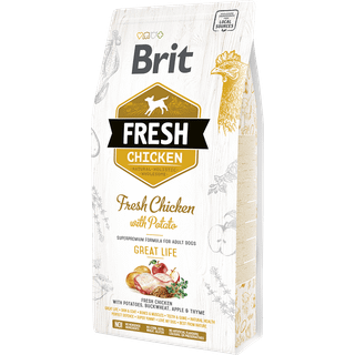 Brit fresh adult great life kylling & kartoffel 2,5kg