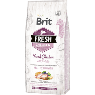 Brit fresh puppy healthy growth kylling 12kg
