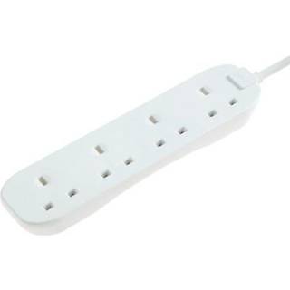 Masterplug 13 A 5 m 4-vej forlængerledning - hvid