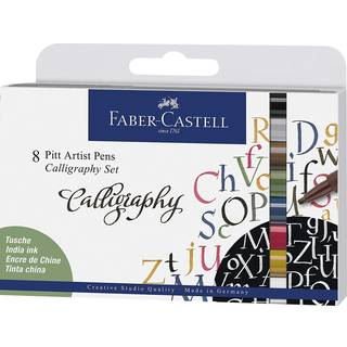 Faber Castell Pitt Artist Pen Calligraphy Set (8 pcs)